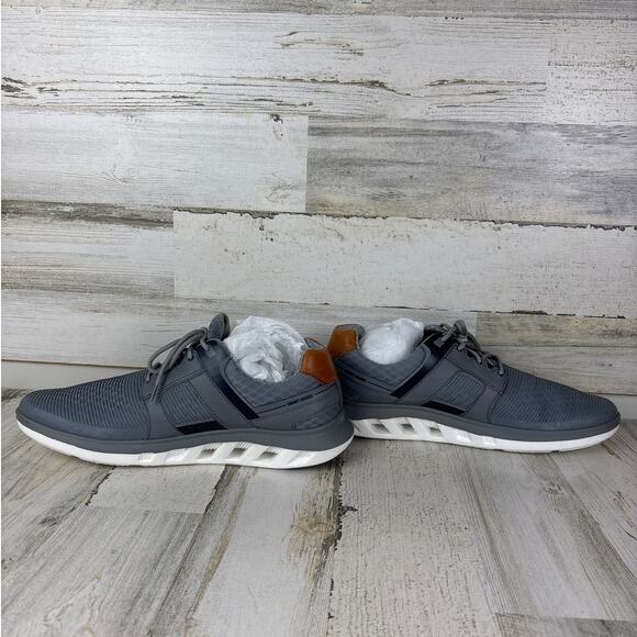 Johnston Murphy Mens 12 Activate Plain Toe Sneaker Gray new lace up casual - Picture 5 of 8